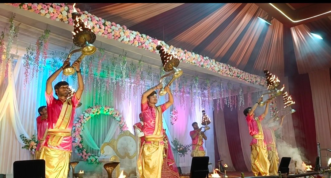 Wedding aarti stage ceremony Varanasi